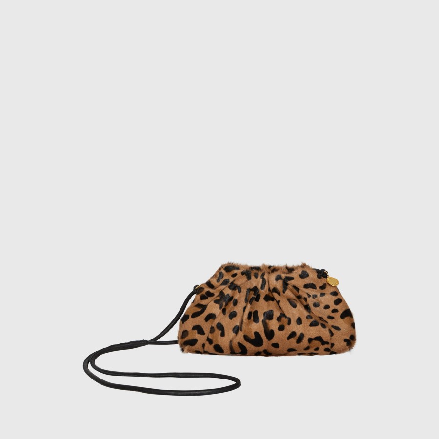 SIMONETTA RAVIZZA Pouch | Furrissima Pouch Mini Leo Cognac